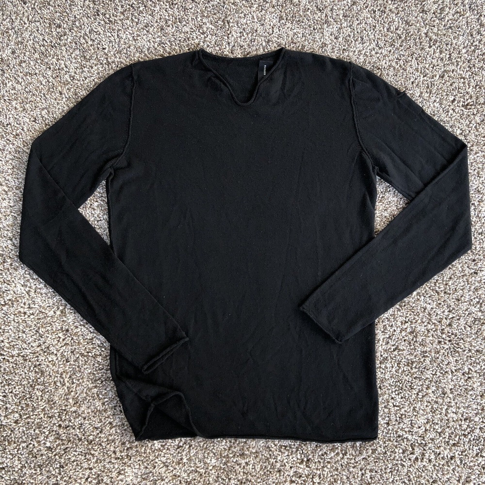 Isabel Benenato AW 2017-18‎ 100% Virgin Wool Top Blouse Womens Size Medium Black